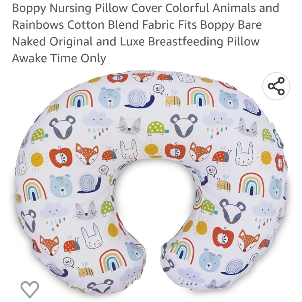 Boppy nursing pillow and cover